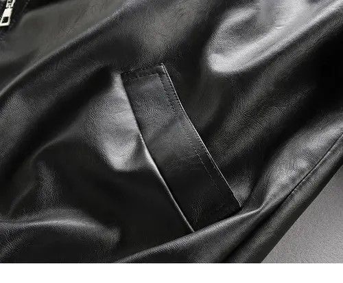 VIBE Oversized waterproof PU leather Jacket zipper loose y2k Size US L / EU 52-54 / 3 - 8 Thumbnail