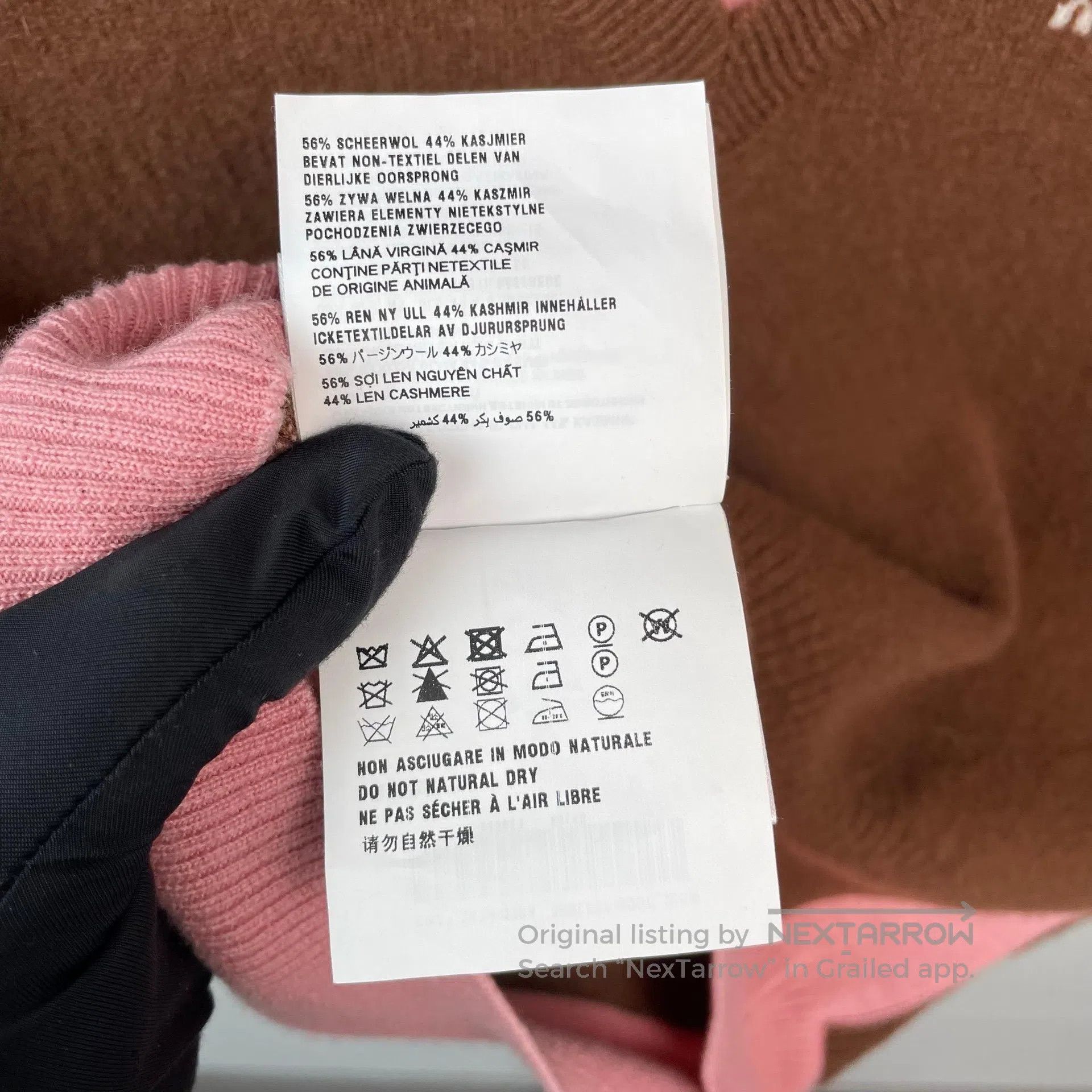 Miu Miu Miu Miu Coffee and pink color block short-sleeve knit polo Size XS / US 0-2 / IT 36-38 - 9 Thumbnail