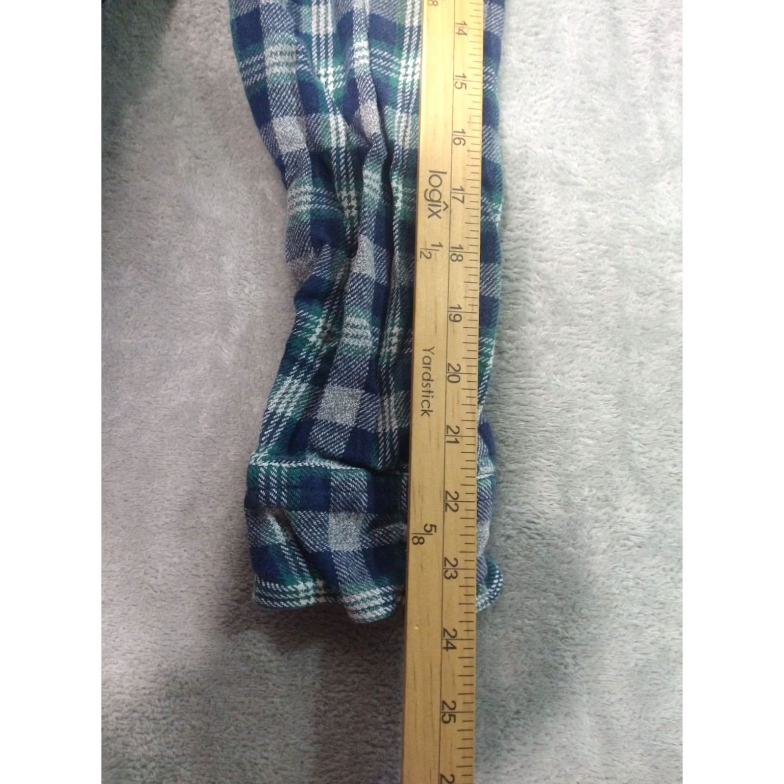 American Eagle Outfitters American Eagle Outfitters Shirt Mens Medium Blue Gray Plaid Flannel Button-Down Cotton Shirt Size US M / EU 48-50 / 2 - 6 Thumbnail