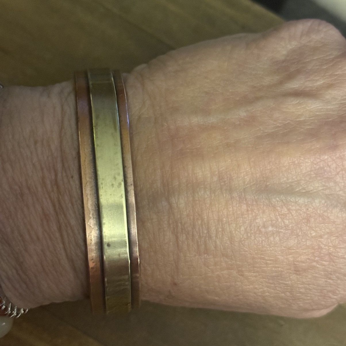 Vintage Vintage two tone copper cuff bracelet Size ONE SIZE - 3 Thumbnail