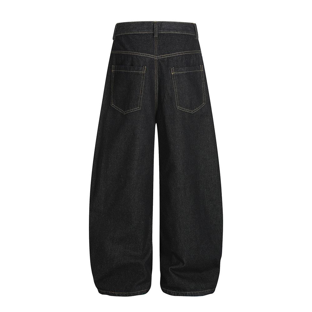 Jean Men's retro high street apple embroidered jeans y2k Size US 32 / EU 48 - 2 Thumbnail