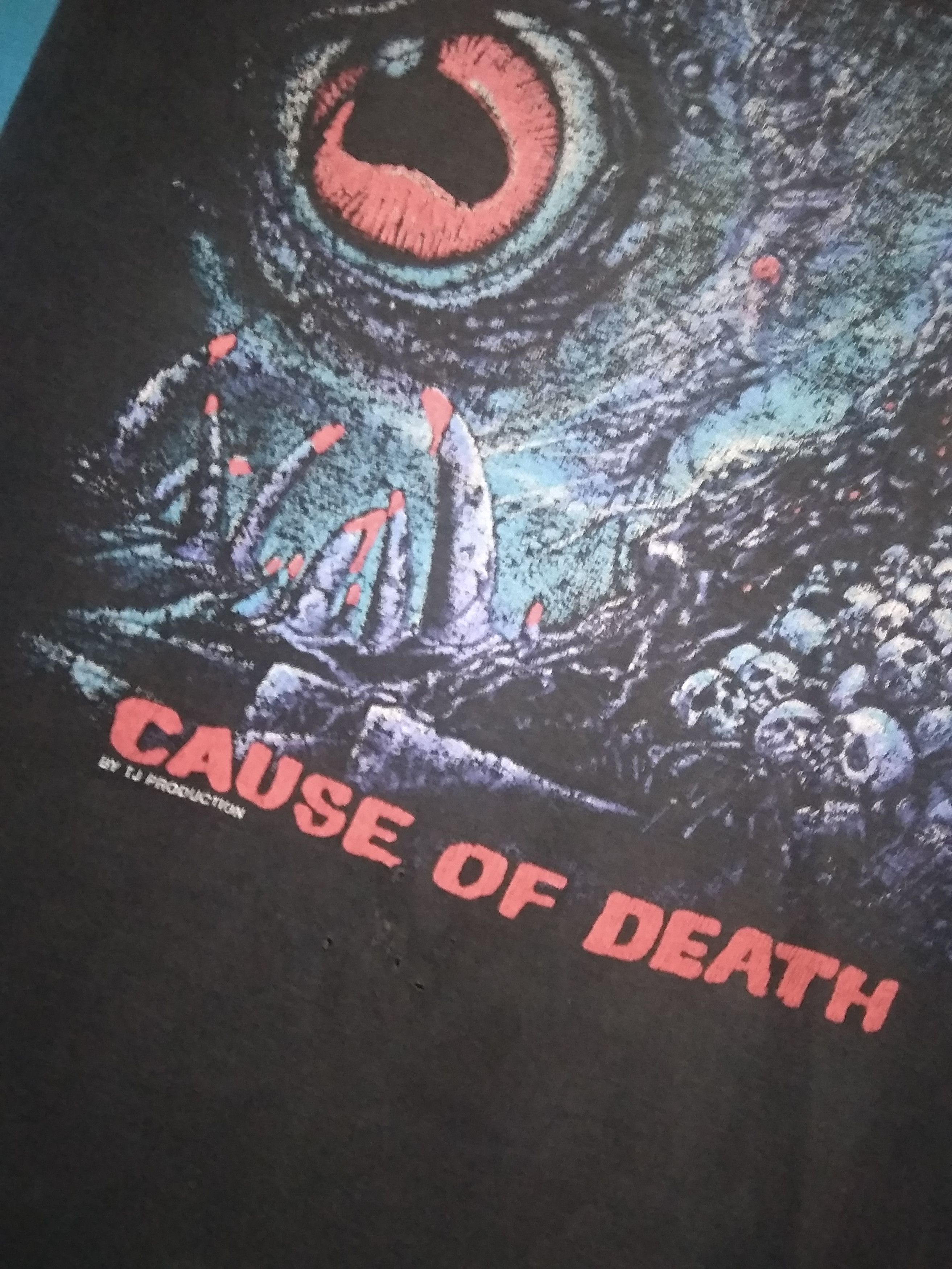 Band Tees Sick Rare Vtg OBITUARY cause of death thrashed faded Size US XS / EU 42 / 0 - 7 Thumbnail