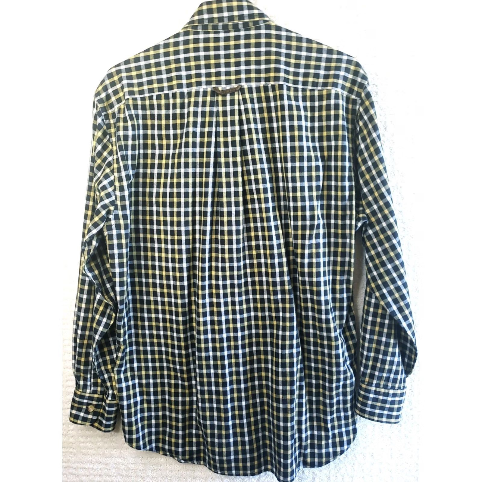 Barbour BARBOUR THE COUNTRY SHIRT BUTTON UP PLAID FLANNEL M Black Yellow White Mens Regular Cotton Shirt Button-Down Collared Vintage No Size US M / EU 48-50 / 2 - 7 Thumbnail