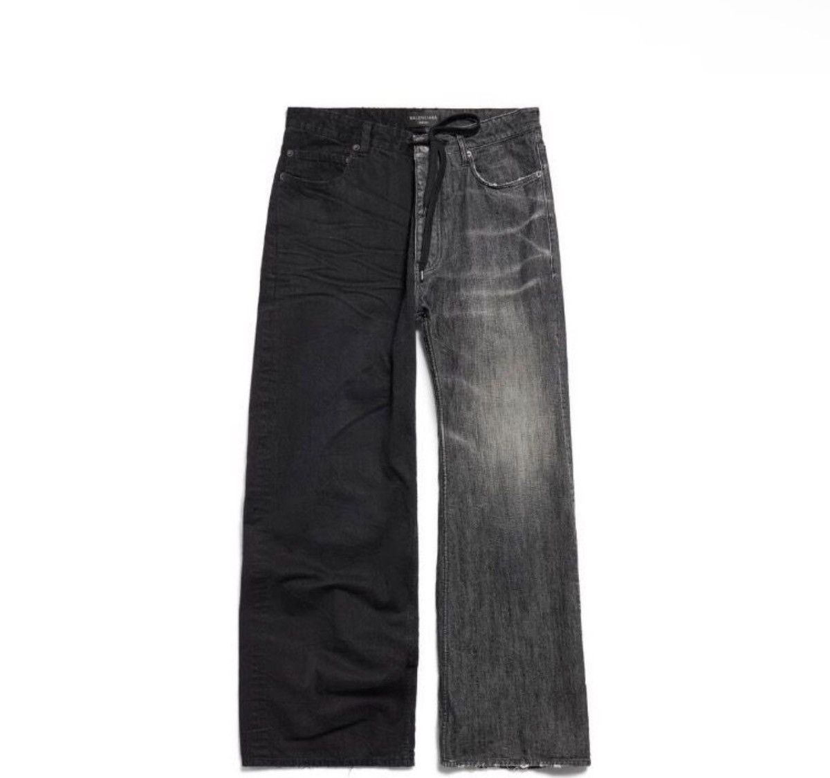 Balenciaga BALENCIAGA BLACK WAX COATED DENIM JEANS | Grailed