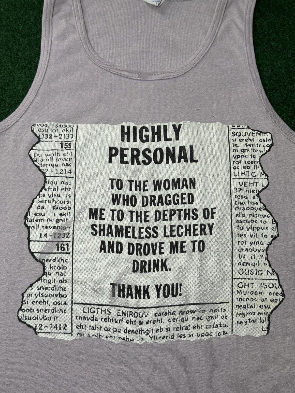 Vintage Vintage 80s Woman Who Drove Me To Drink Thank You Tank Top Size US M / EU 48-50 / 2 - 2 Thumbnail