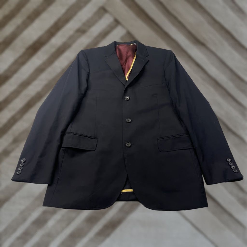 J.Crew VINTAGE J.CREW Blazer Mens 40 Blue Wool Cambridge Sport Coat 3 Button Jacket Front Inner Pockets Mens Size 40R - 1 Thumbnail
