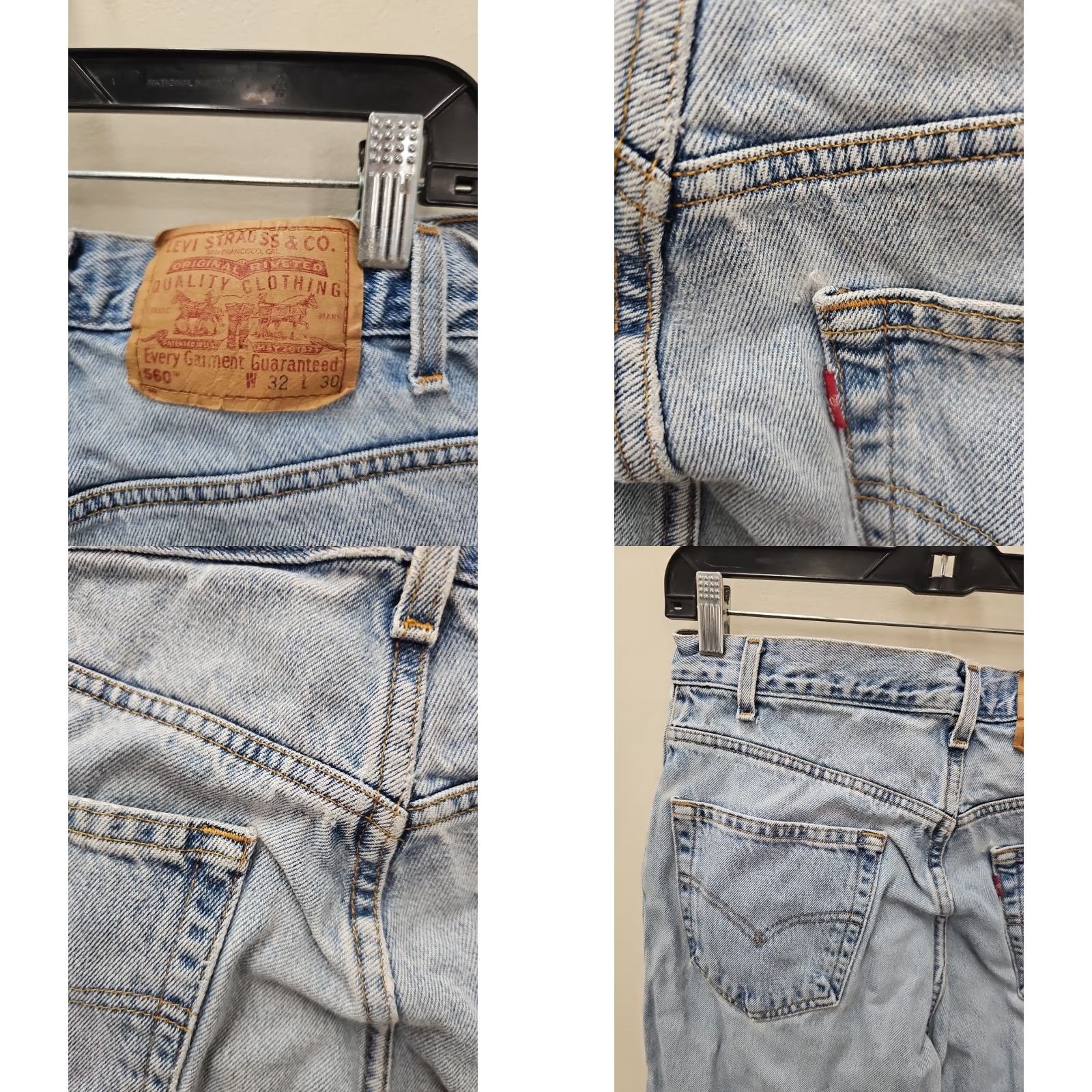 Levi's VINTAGE Levi's Jeans Mens 32x30 Blue 560 Loose Comfort Denim Pants Faded Baggy Size US 32 / EU 48 - 9 Thumbnail