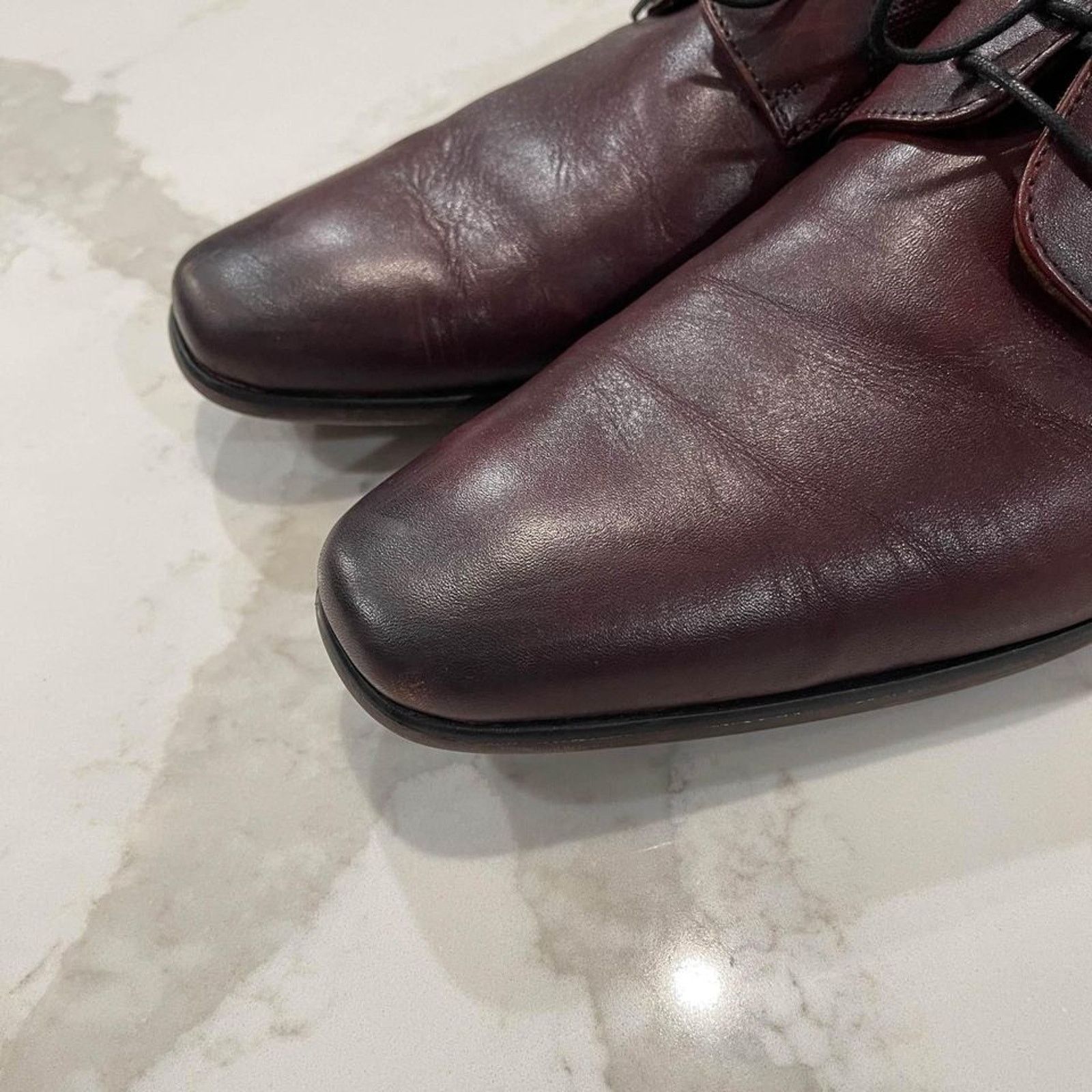 Florsheim Florsheim Dress Shoes Oxford Brown Leather Plain Toe Men 12D Size US 12 / EU 45 - 10 Thumbnail