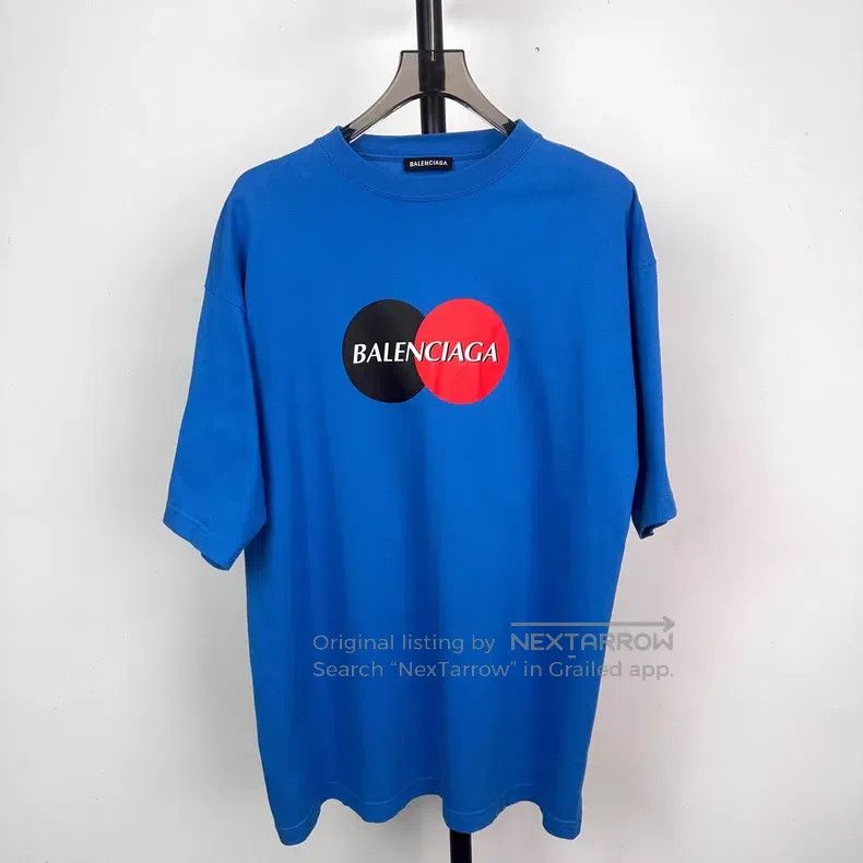 Balenciaga Balenciaga Red and Black Circle Retro Printed Short Sleeve Size US L / EU 52-54 / 3 - 1 Thumbnail