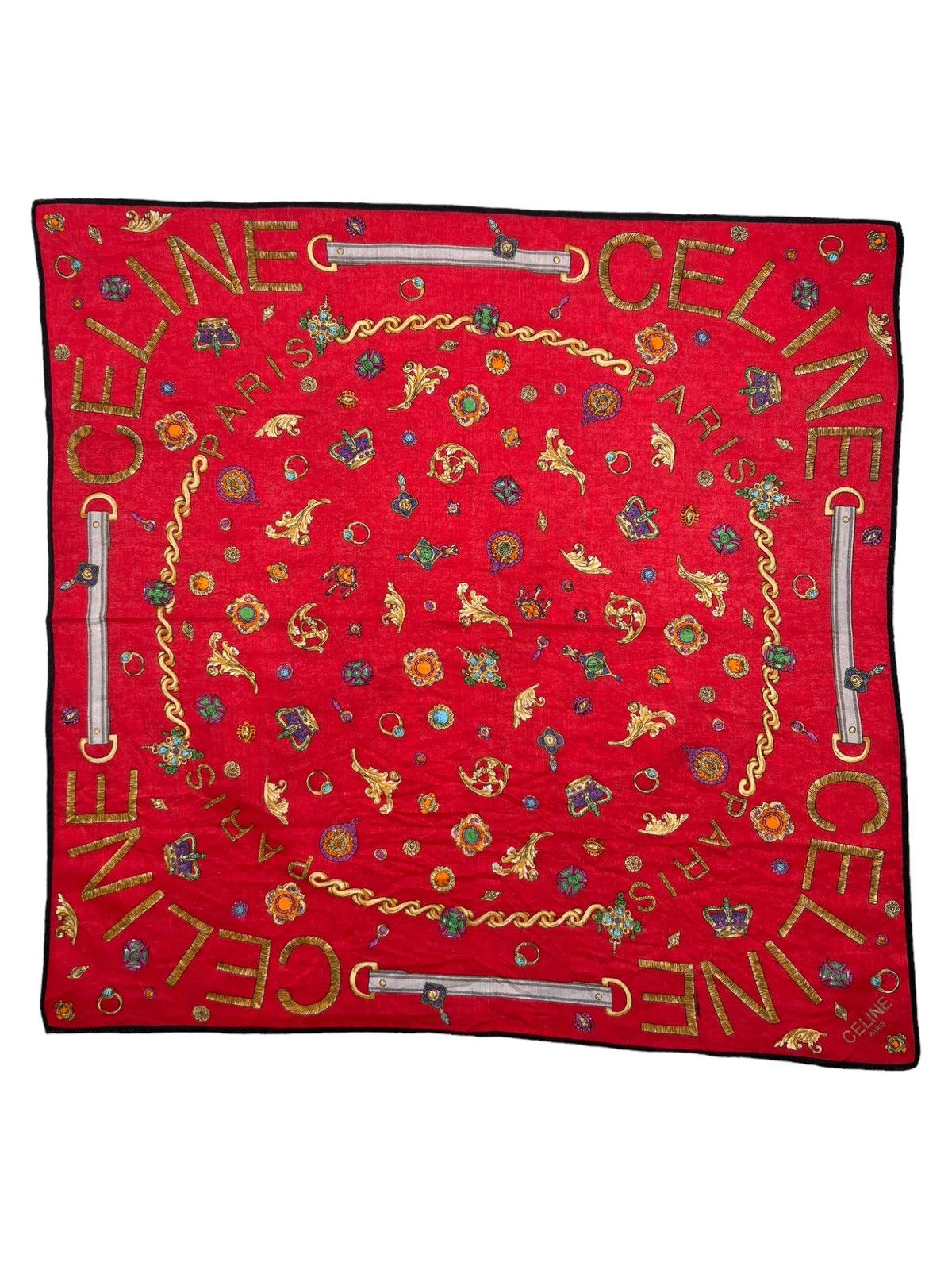 Celine Celine Handkerchief Neckerchief Bandana Pocketsquare Size ONE SIZE - 2 Thumbnail