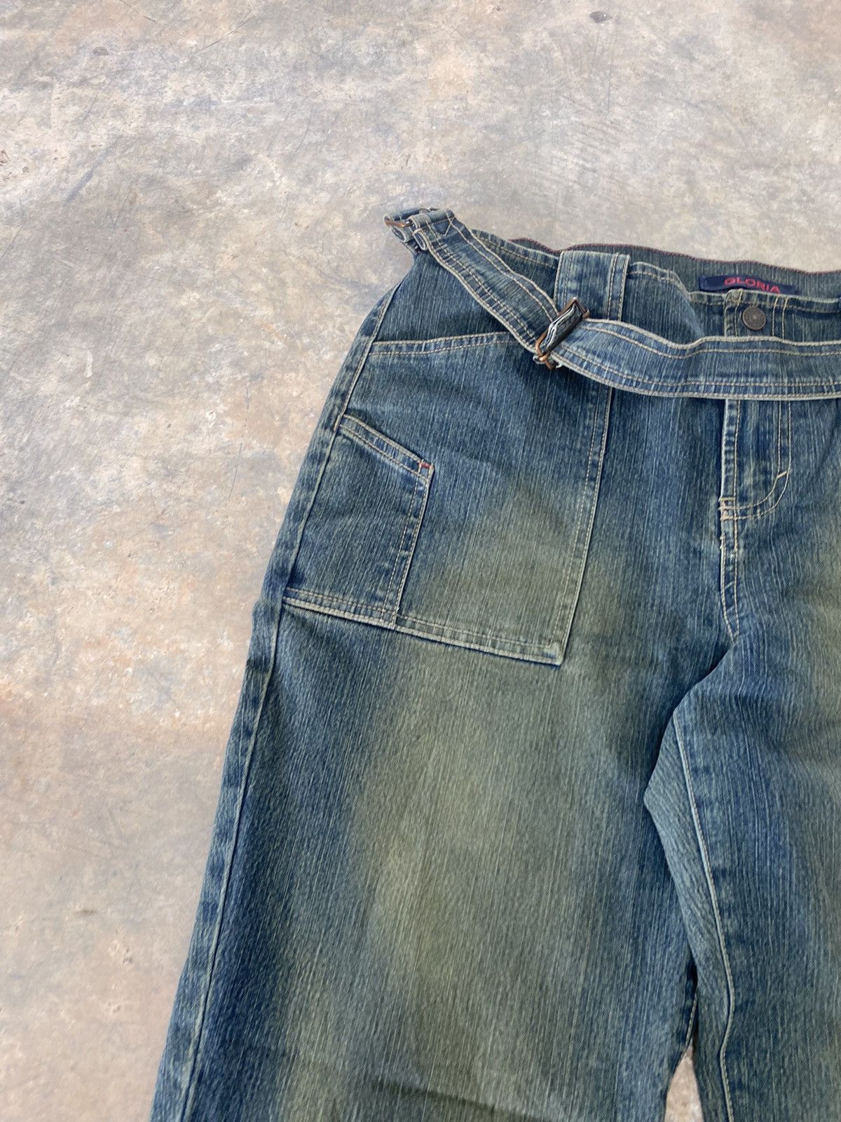 Hysteric Glamour × Japanese Brand × Le Grande Bleu (L.G.B.) Gloria Flare Jeans Mud wash Bondage 90s Punk Grunge Size US 32 / EU 48 - 7 Thumbnail