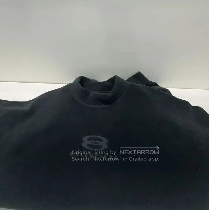 Balenciaga Balenciaga Black Logo Embroidered Oversized Sweatshirt. Size US L / EU 52-54 / 3 - 4 Thumbnail