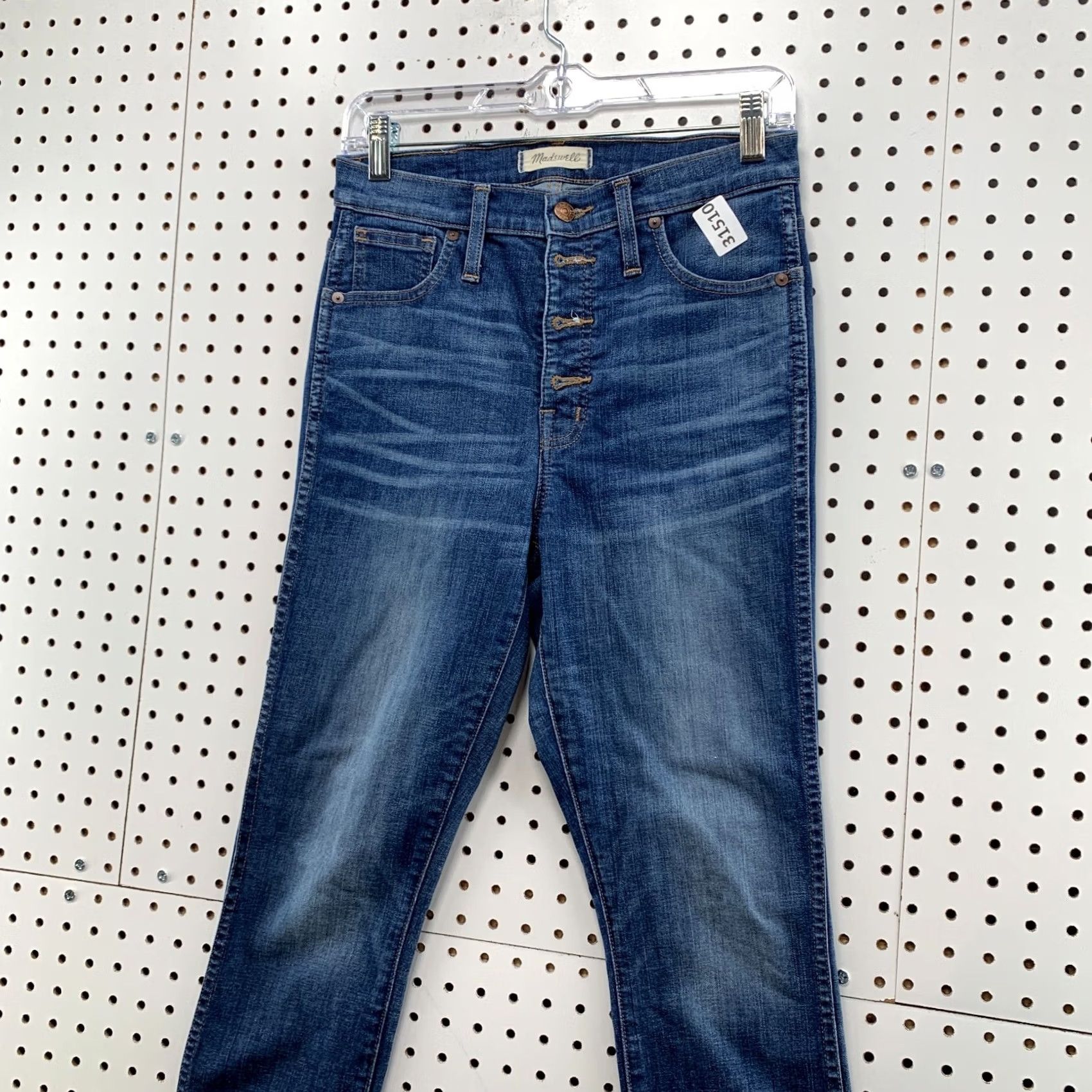 Madewell Madewell Skinny Blue Denim Jeans Women Size 27 High Rise Button Fly 28x28.5 Fits 28 Womens Jeans Middle Rise Blue Skinny Size 27" / US 4 / IT 40 - 3 Thumbnail
