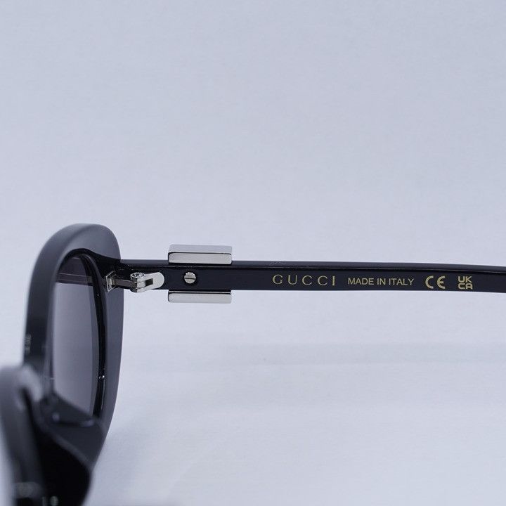 Gucci Gucci GG1684SA 001 Sunglasses Black Oval Frame, Grey Lenses Size ONE SIZE - 7 Thumbnail