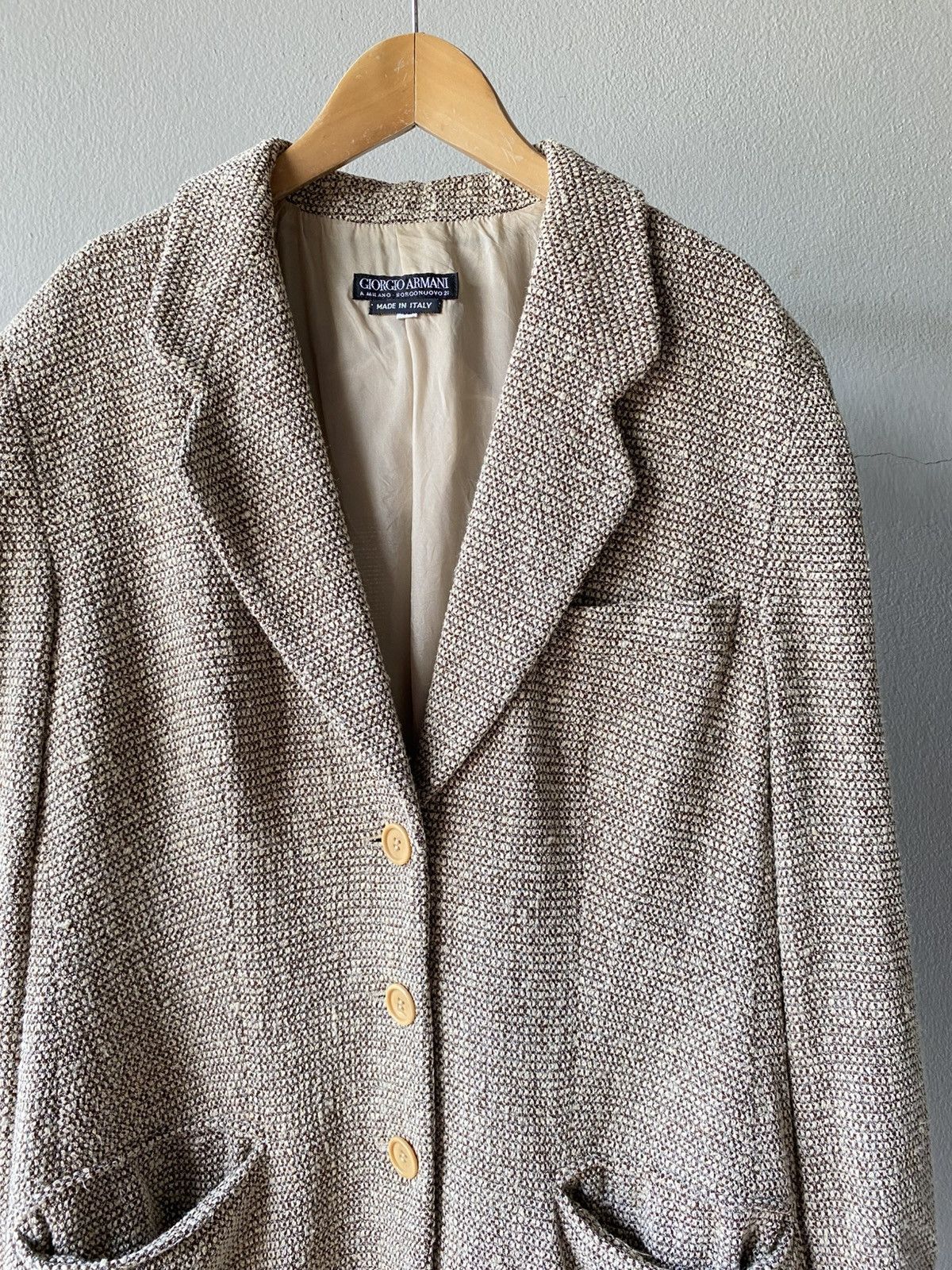Giorgio Armani GIORGIO ARMANI Tweed Blazer Size M / US 6-8 / IT 42-44 - 2 Thumbnail