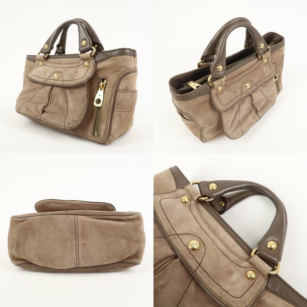 Celine Celine Boogie Bag Suede Satchel Tan Size ONE SIZE - 3 Thumbnail