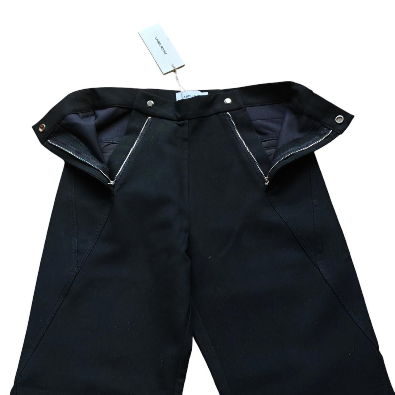 Other 49Percent Black Double Zip Wide Leg Trousers Size 27" / US 4 / IT 40 - 3 Thumbnail