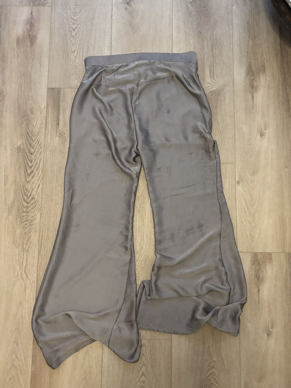 Other Custom Made Silver Silk Charmeuse Bell Bottom Pants – Medium Size US 34 / EU 50 - 6 Thumbnail