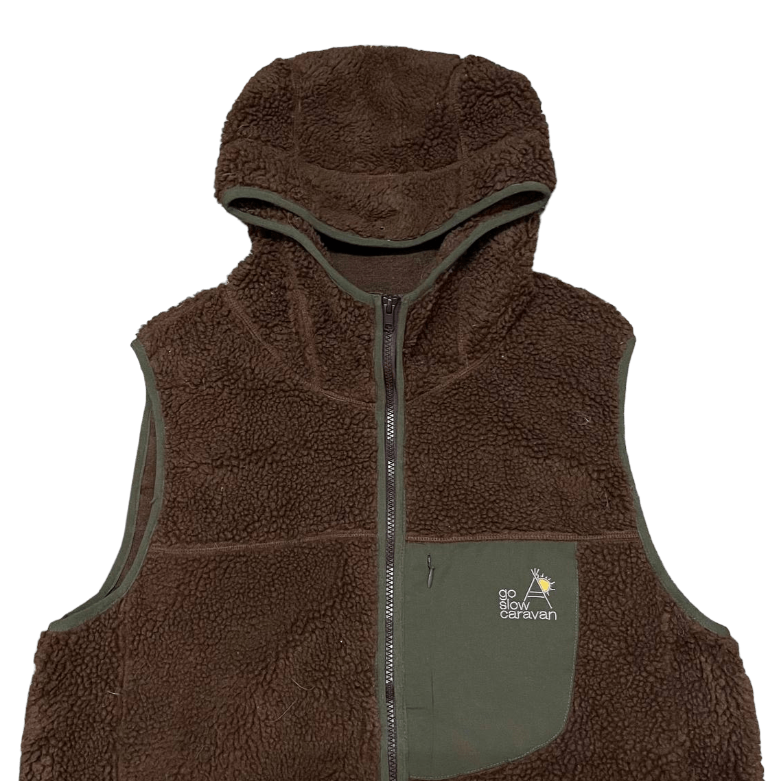 go slow caravan Go Slow Caravan Deep Pile Fleece Vest Brown Size US L / EU 52-54 / 3 - 2 Thumbnail