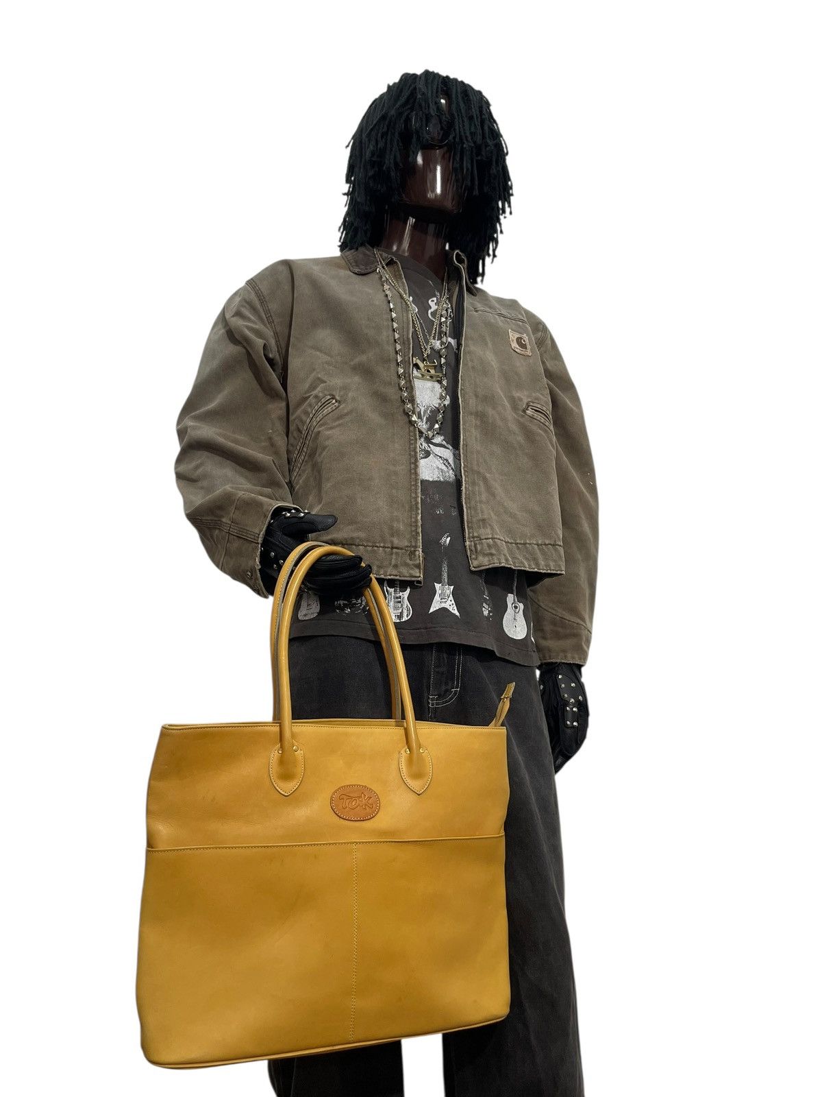 Leather Full Leather Vtg Tak Japan Tote Shoulder Bag 7🟩 Size ONE SIZE - 5 Thumbnail
