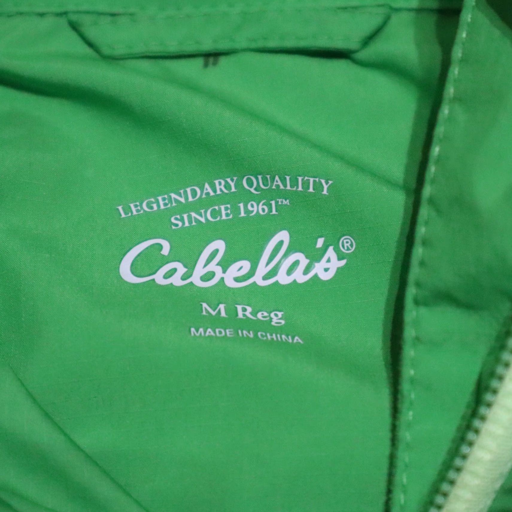 Vintage Cabelas Jacket Lightweight Windbreaker Green Women's M Medium Jacket Women M Green Lightweight Breathable Full Zip Activewear 90s? Size M / US 6-8 / IT 42-44 - 3 Thumbnail