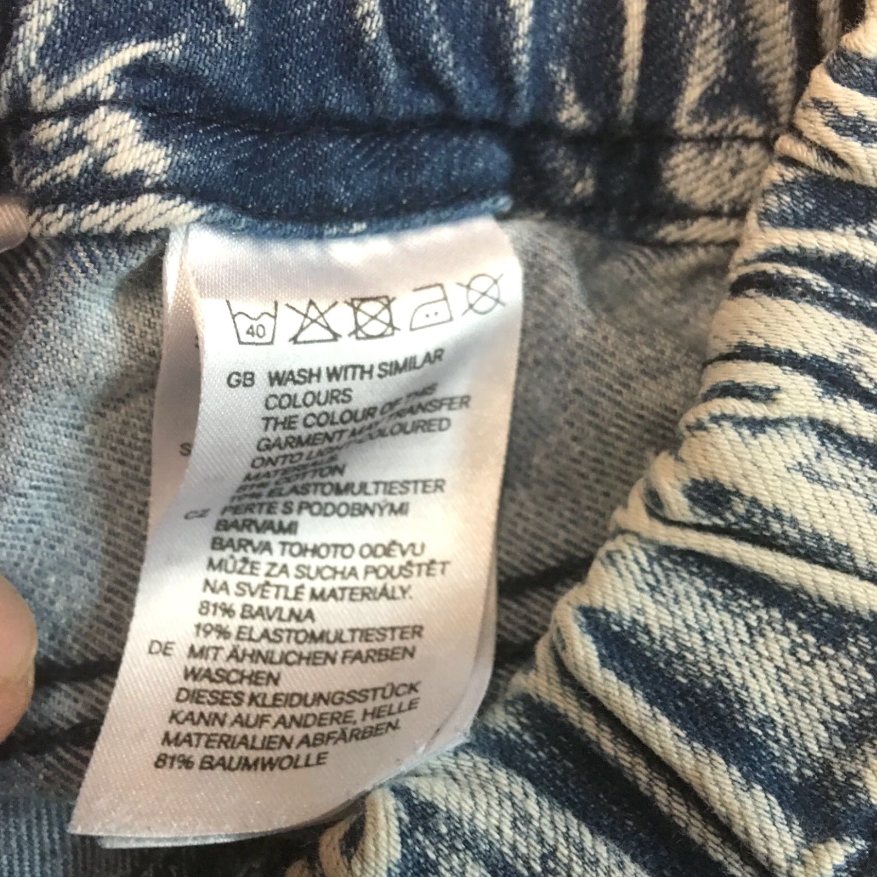 Denime Divided Womens Jeans Skinny Blue Denim Size 4 Elastic Waist Regular Rise Low 31 in Inseam 31 in Size 27" / US 4 / IT 40 - 7 Thumbnail
