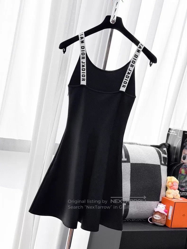 Dior Dior Letter shoulder strap knitted suspender dress Size XXS / US 00 / IT 34 - 3 Thumbnail