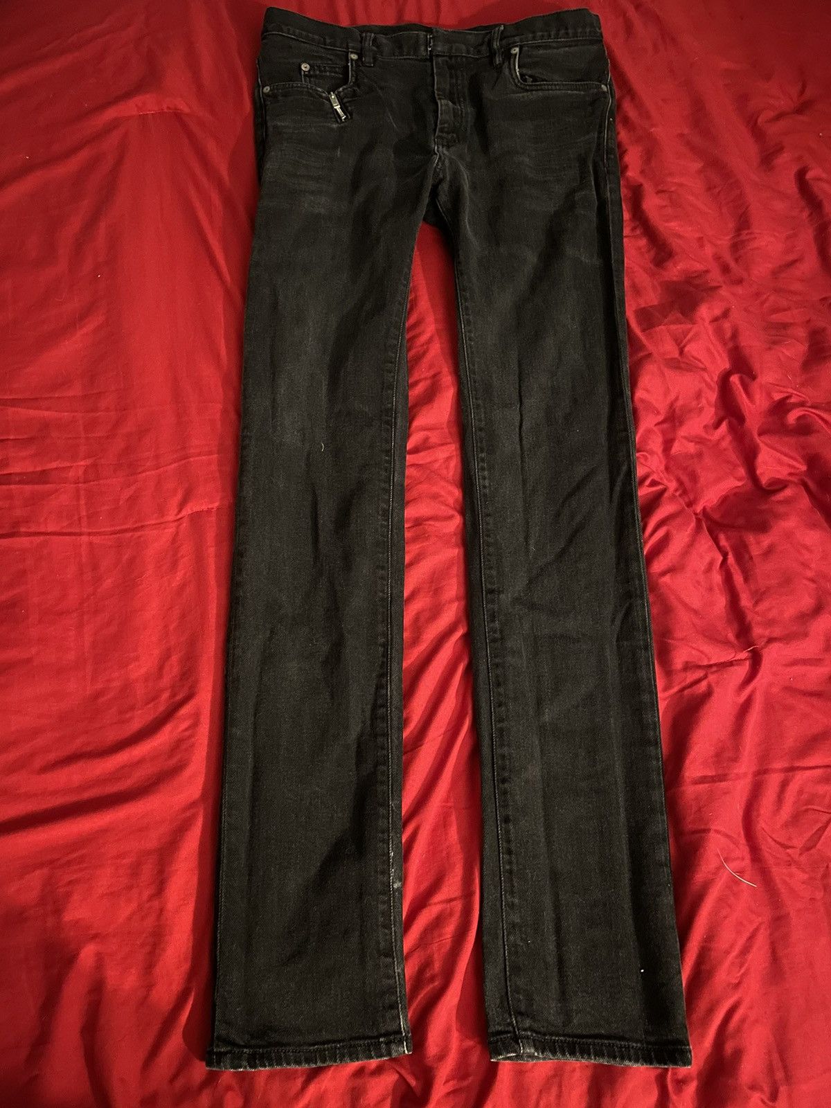 image of Maison Margiela Zipper Denim in Black, Men's (Size 33)