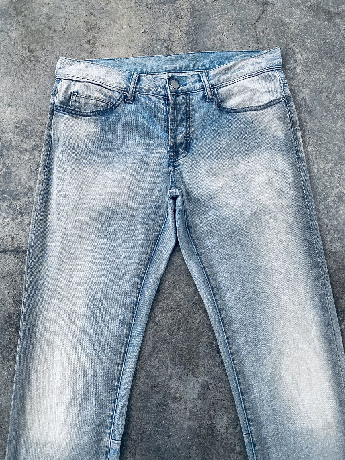 MNML MNML Zipper Distressed Denim Pants Size US 33 - 3 Thumbnail