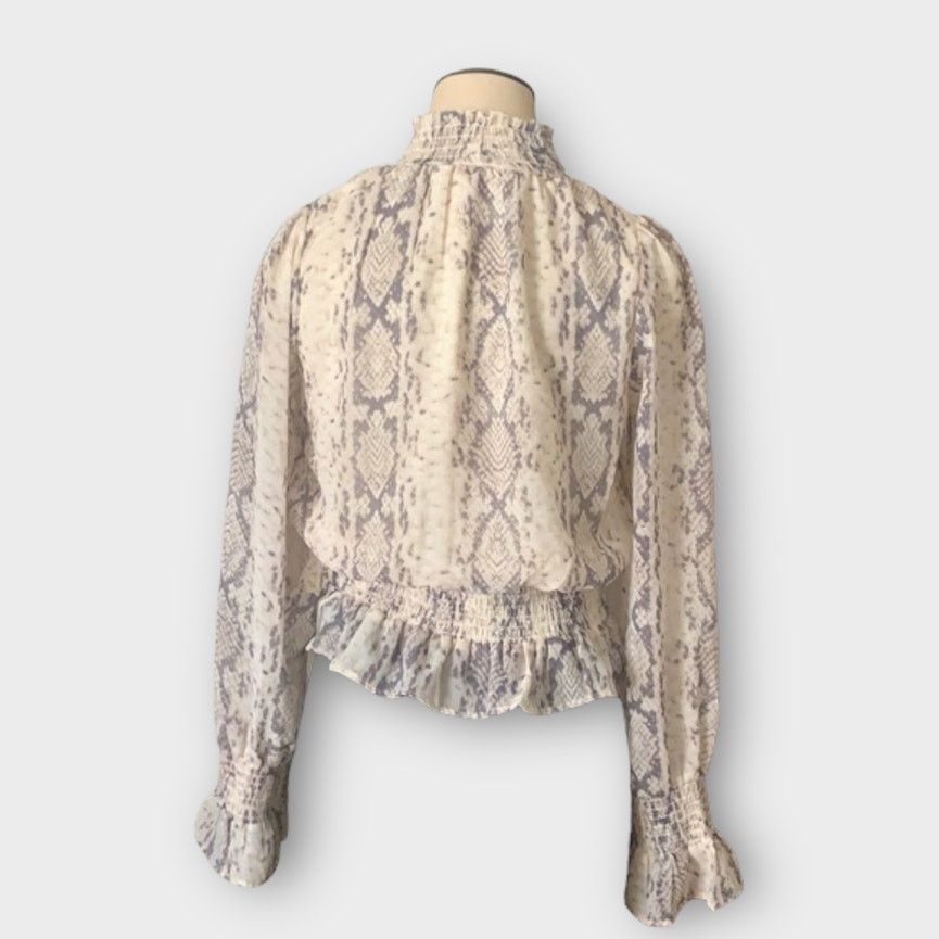 Nordstrom Japna | Snake print blouse top | XS Size XS / US 0-2 / IT 36-38 - 3 Thumbnail