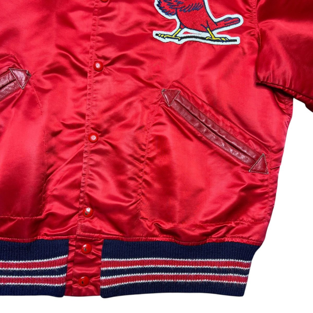 MLB Vtg 1960s MLB St. Louis Cardinals KM Pro Co Red Satin Jacket Size US L / EU 52-54 / 3 - 12 Thumbnail