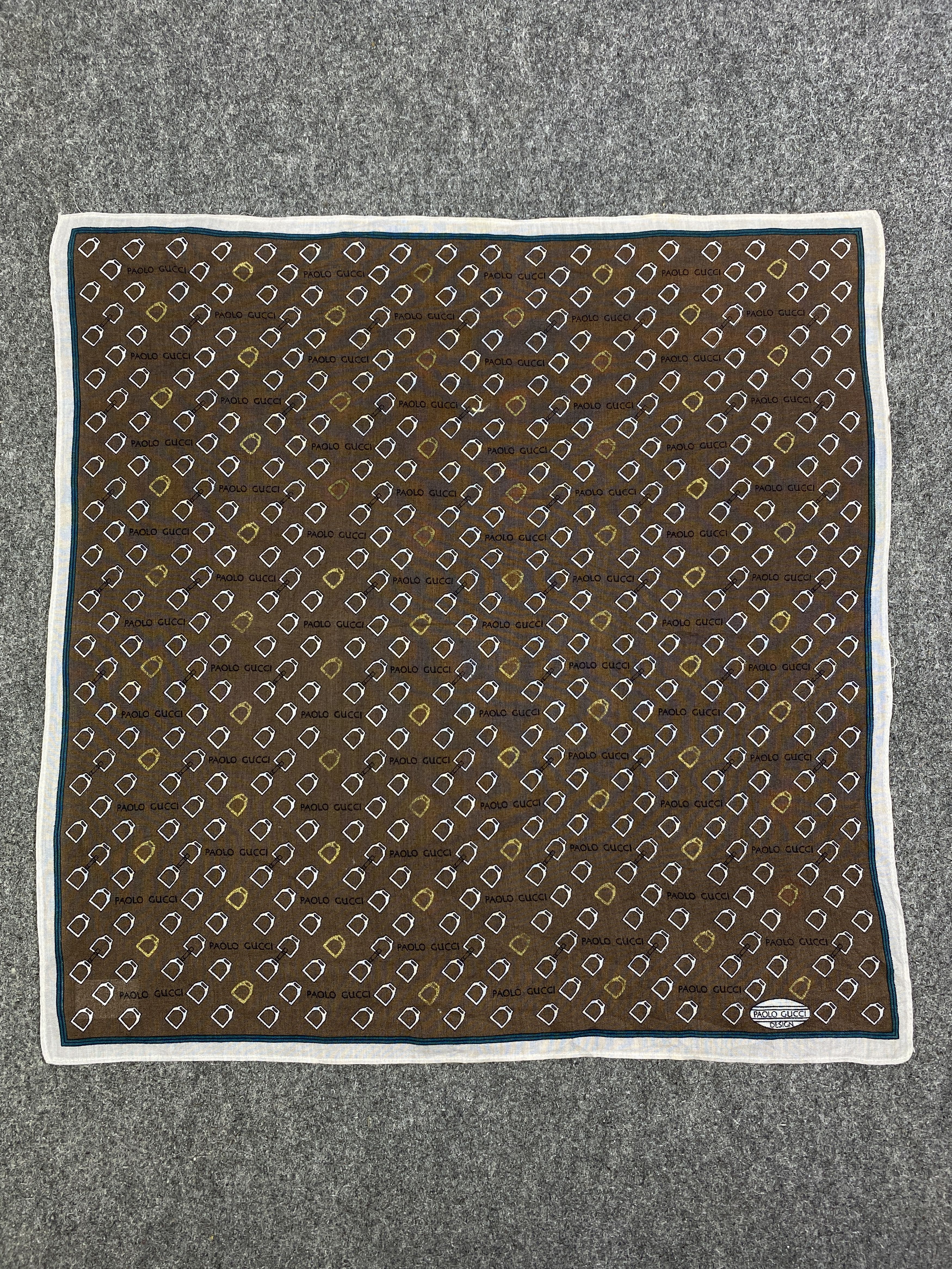 Paolo Gucci Vintage Paolo Gucci Handkerchief / Neckerchief HKC1040 Size ONE SIZE - 4 Thumbnail