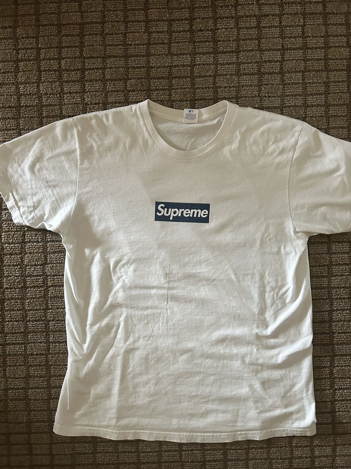 Supreme New York Yankees Box Logo T-Shirt 'White' | Men's Size XL