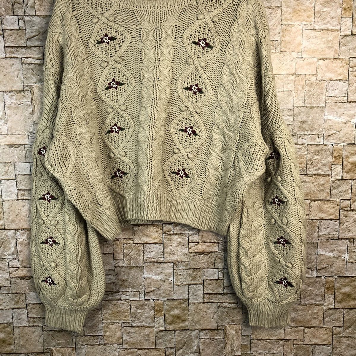 Homespun Knitwear × Japanese Brand Apres Jour Brown art baggie Knitwear #A846 Size L / US 10 / IT 46 - 3 Thumbnail