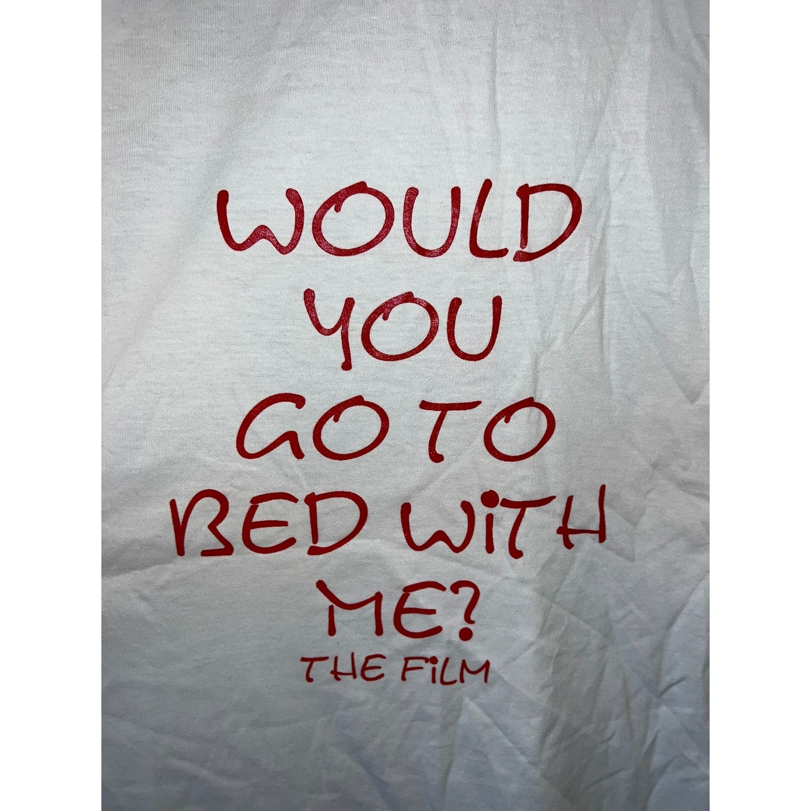 Jerzees 90s Only One Question The Film Bed With Me Shirt VTG Large Size US L / EU 52-54 / 3 - 6 Thumbnail