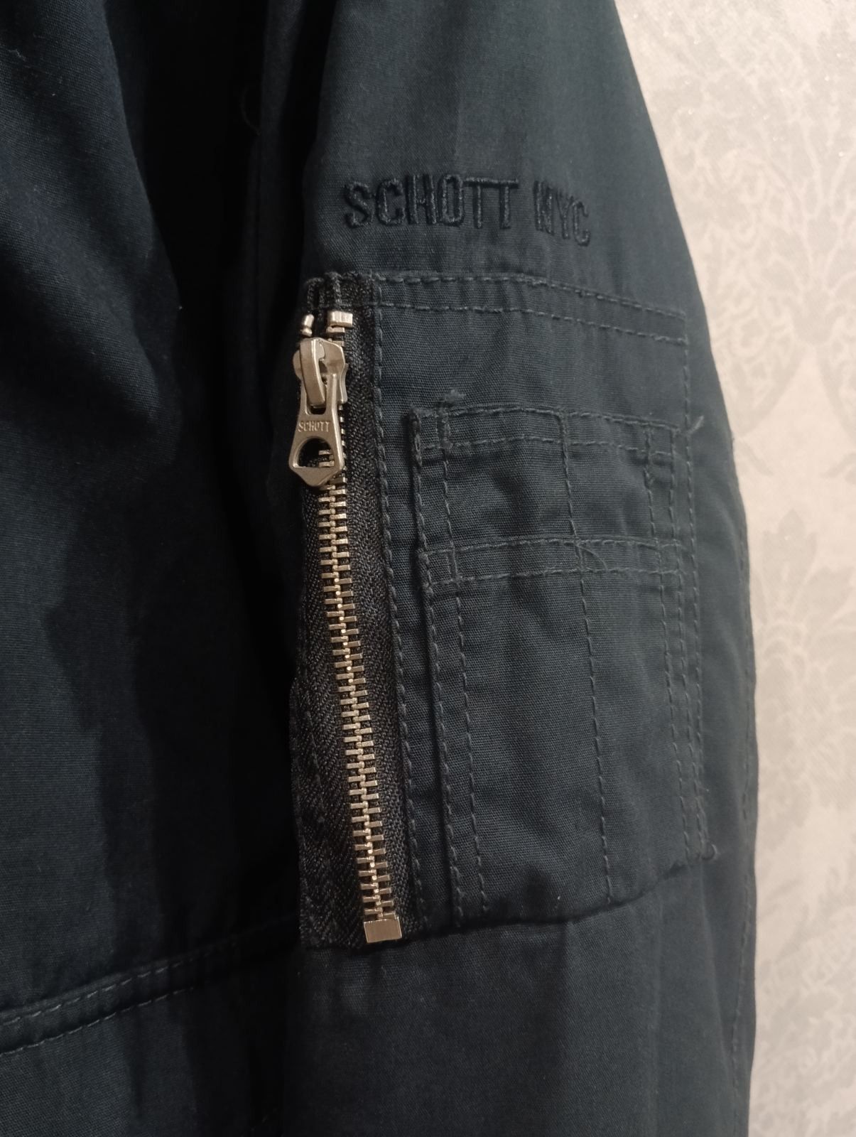 Schott Schott NYC Air | Black Bomber Flight Jacket Size US L / EU 52-54 / 3 - 8 Thumbnail