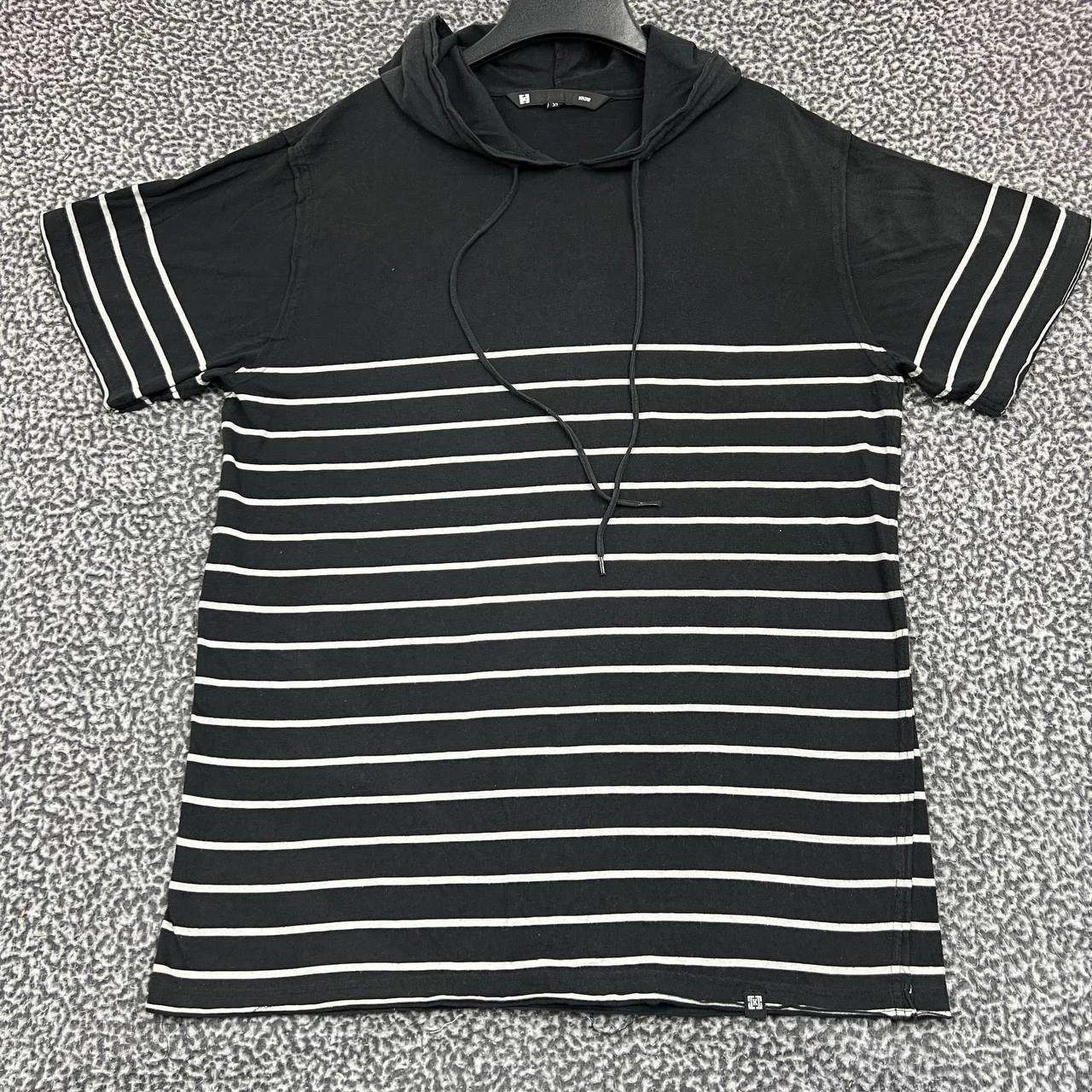 KREW Krr3W Shirt Men Striped Hooded Drawstring Short Sleeve XL Size US XL / EU 56 / 4 - 1 Thumbnail