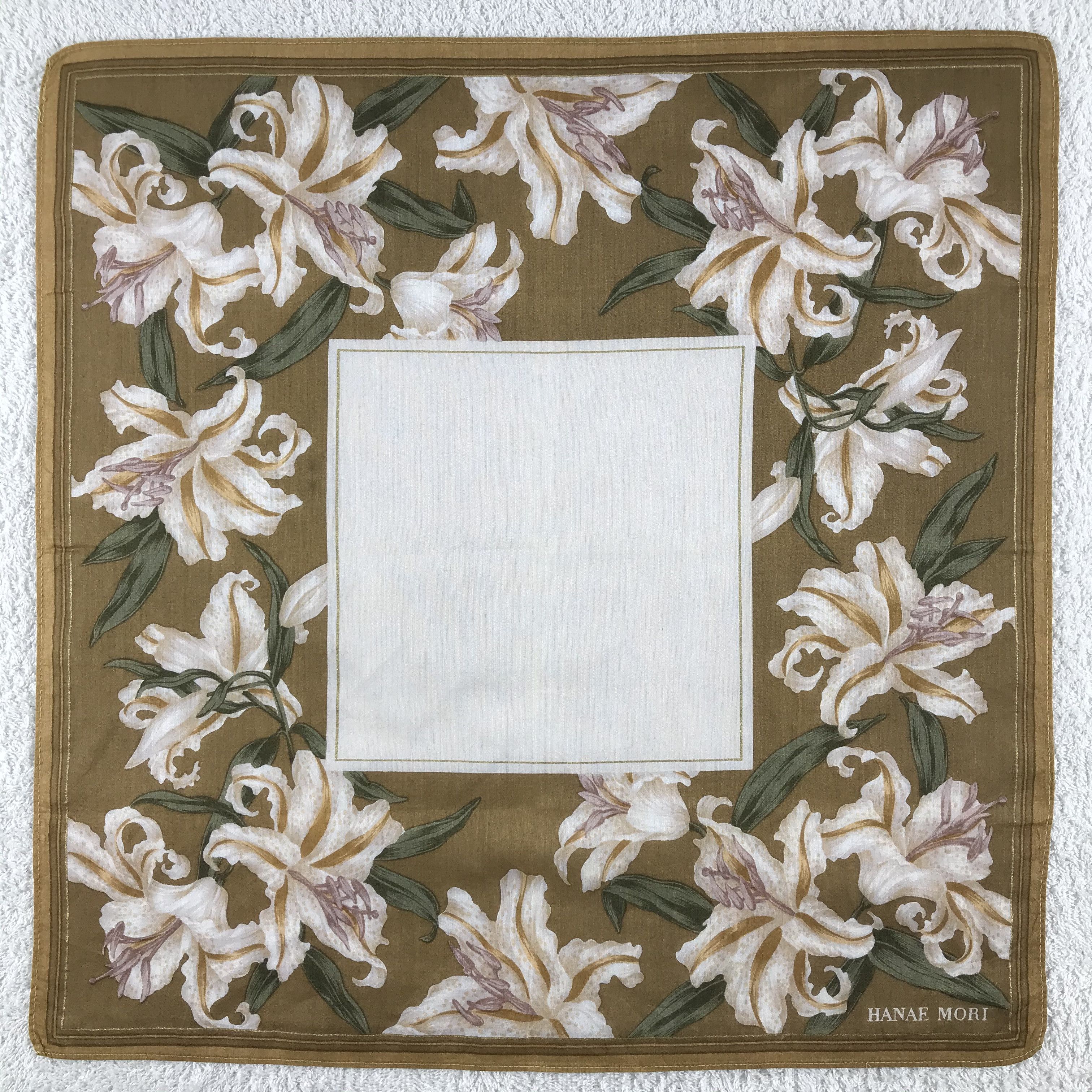 Hanae Mori × Vintage Hanae Mori Bandana / Handkerchief / Neckerchief - S059 Size ONE SIZE - 1 Thumbnail