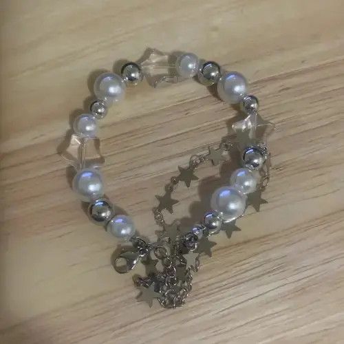 Jewelry Pearl Star Beaded Bracelet Size ONE SIZE - 4 Thumbnail