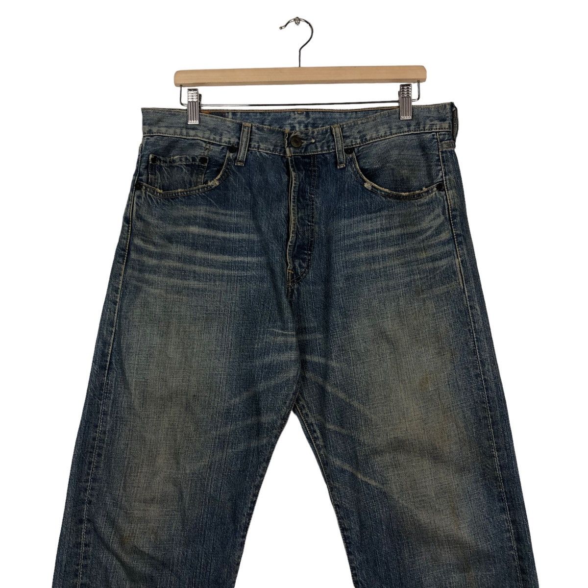 Levi's 🔥Vintage Lot 501 Levi’s Denim Jeans Biker Distressed Design Size US 34 / EU 50 - 4 Thumbnail