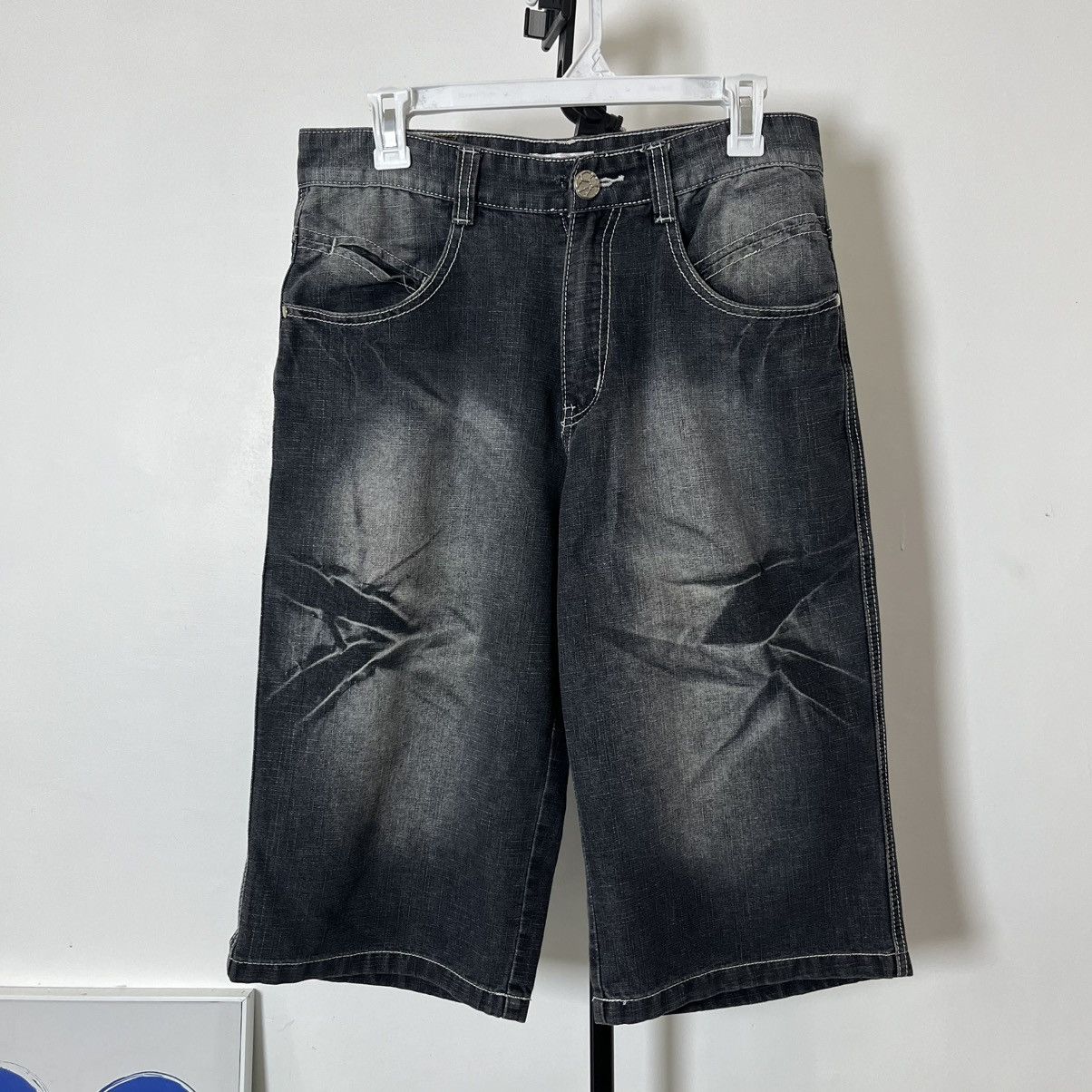 Japanese Brand UNDO Japan Denim Shorts – Embroidered Back Pockets Size US 30 / EU 46 - 1 Thumbnail