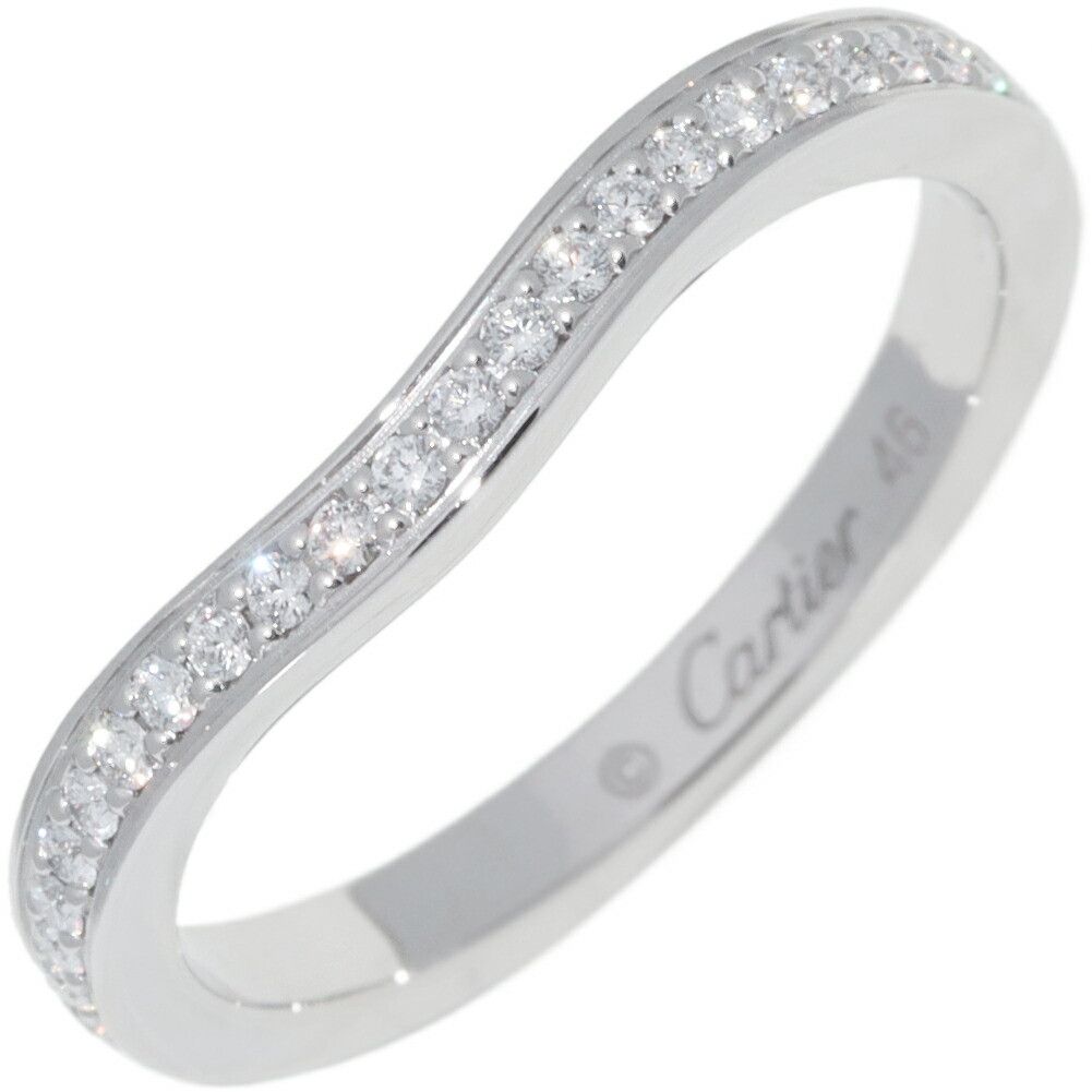 Cartier Cartier Cartier Ballerine Pt950 Diamond Ring Size 46 Precious Metal Ring B40930 DUTY FREE for USA Size ONE SIZE - 1 Thumbnail
