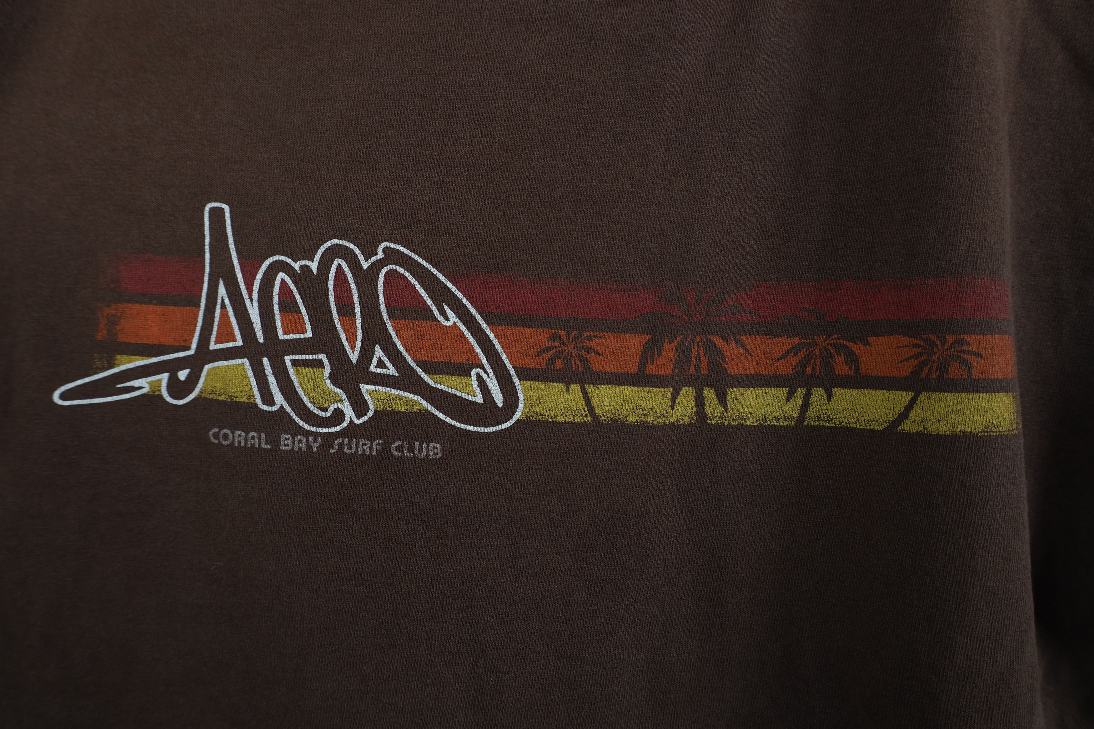 Aeropostale Vintage 90s Y2K Aeropostale Spell Surf Beach T-Shirt Brown Size US M / EU 48-50 / 2 - 7 Thumbnail
