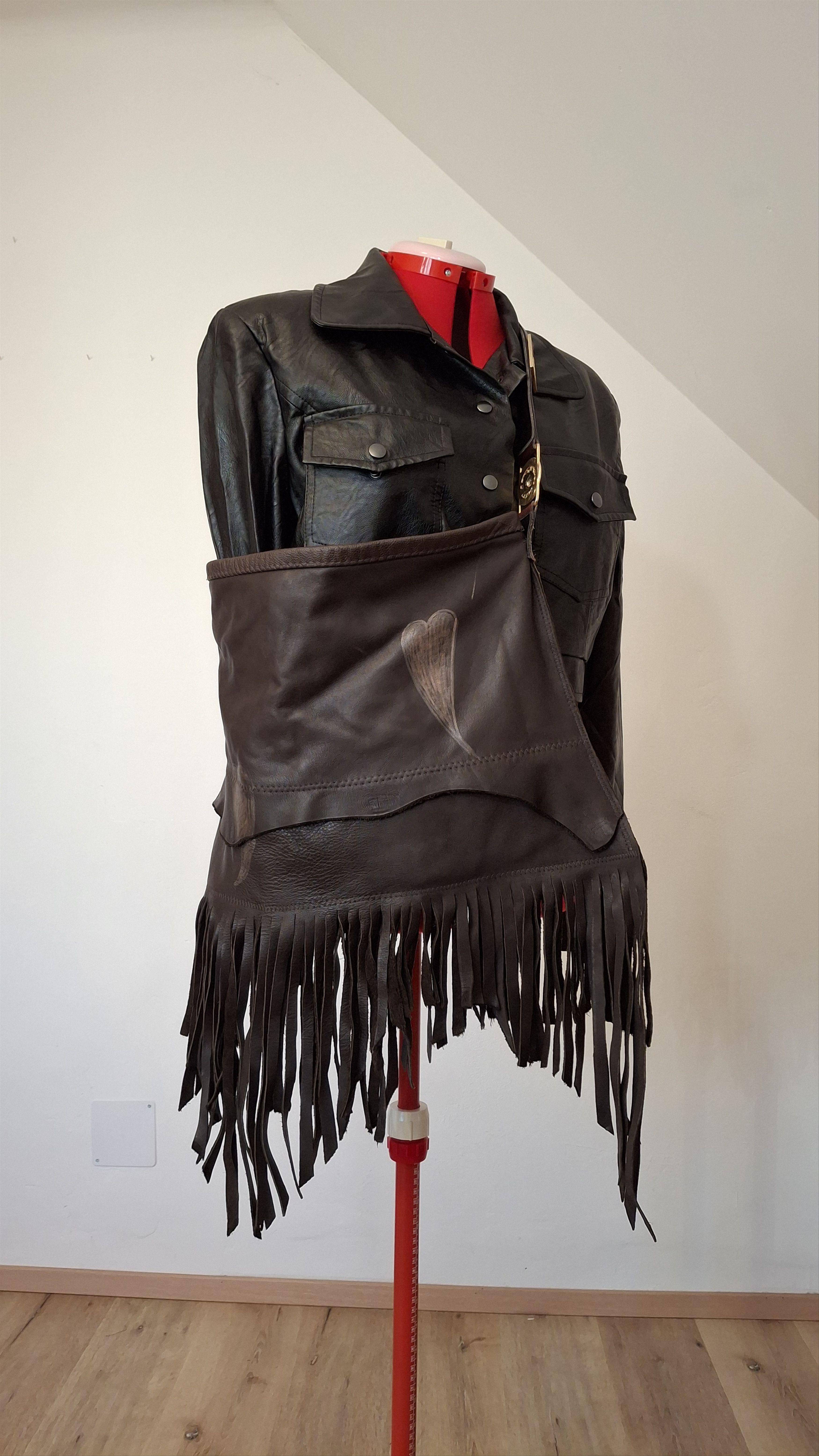 Handmade Custom Leather Hunter Bag - Hand-Painted - Medusa Strap Size ONE SIZE - 2 Thumbnail
