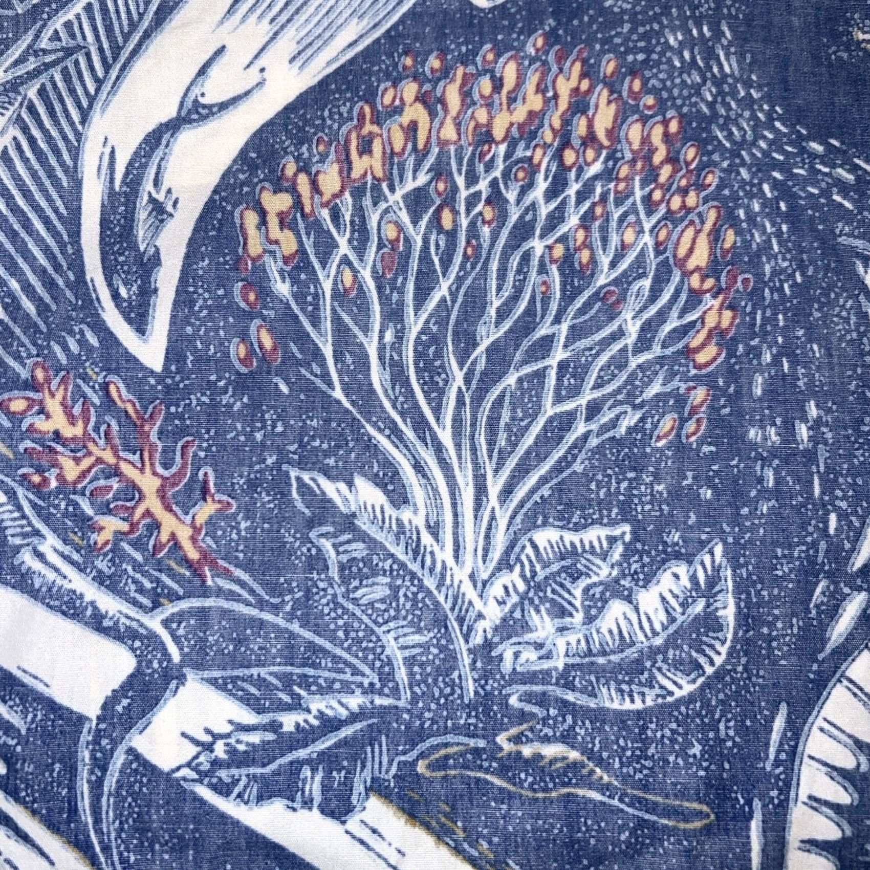 ALOHAS KAHALA HAWAIIAN ALOHA Blooming Trees Fish Pattern Pocket SHIRT Adult Medium New Size US M / EU 48-50 / 2 - 3 Thumbnail