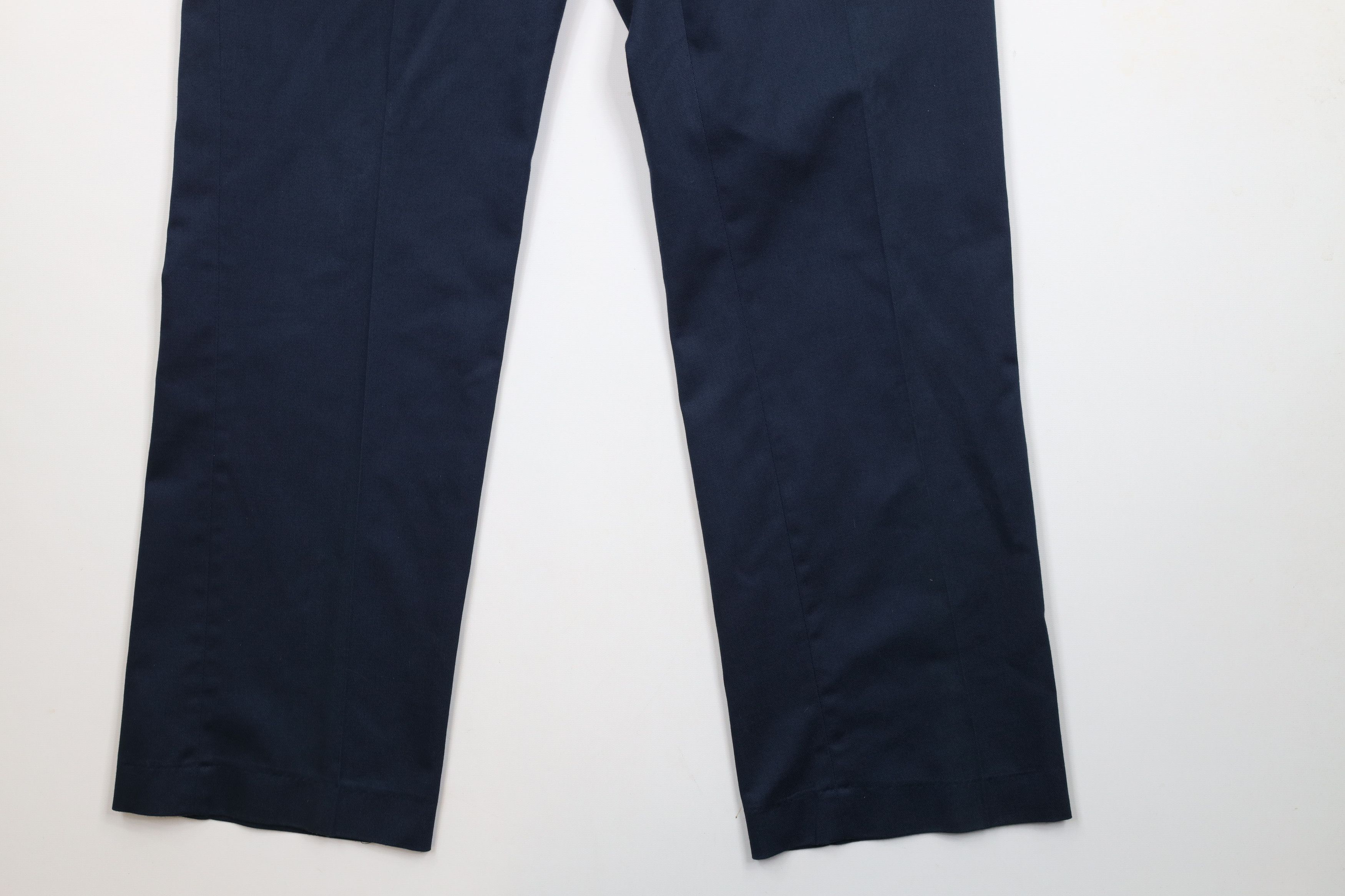 Vintage Vintage 70s Streetwear Flared Wide Leg Chino Pants USA Blue Size US 36 / EU 52 - 4 Thumbnail