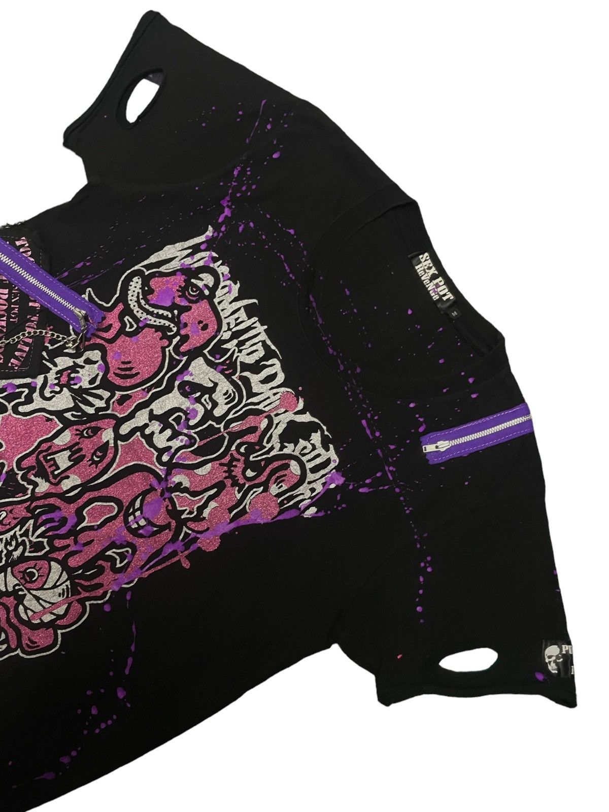 Hysteric Glamour Sex Pot Revenge Bondage Distressed Zipper Tshirt Size US S / EU 44-46 / 1 - 9 Thumbnail