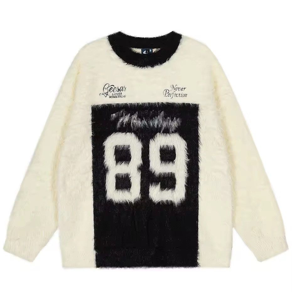 Other Vintage Y2k Oversized Knit Streetwear Hip Hop Sweater Jumper Size US L / EU 52-54 / 3 - 1 Thumbnail