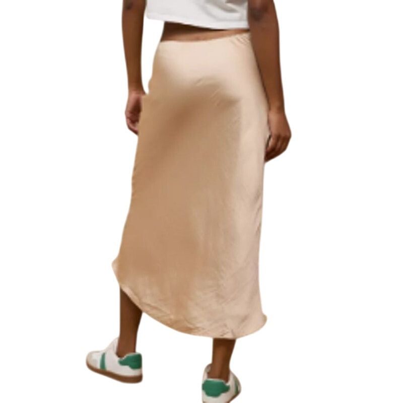 American Eagle Outfitters New American Eagle Womens Small AE Sandbar Midi Slip Skirt Size 28" / US 6 / IT 42 - 4 Thumbnail