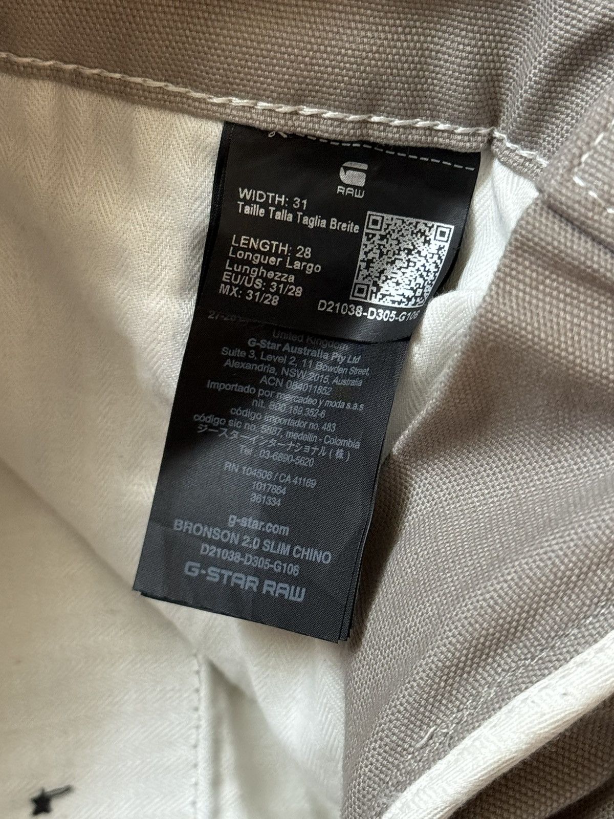 G-Star × Vintage G star raw 31/28 Bronson 2.0 slim chino pant trouser jean Size US 31 - 15 Thumbnail